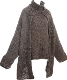 Oversized Turtleneck For Winter Layering, Brown Turtleneck Outerwear For Winter, Brown Cable Knit Turtleneck For Fall, Brown Turtleneck Outerwear For Fall, Oversized Knit Turtleneck Cardigan, Oversized Turtleneck Knit Cardigan, Chunky Knit Turtleneck Outerwear For Fall, Turtleneck Cardigan For Layering, Fall Knitted Turtleneck Cardigan