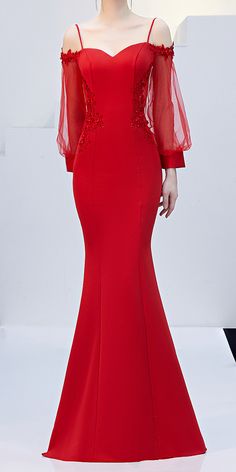 Floor-length Evening Dress With Lace Sleeves For Banquet, Floor-length Evening Dress With Lace Sleeves, Floor-length Maxi Dress With Lace Sleeves For Prom, Floor-length Lace Sleeves Maxi Dress For Prom, Gala Maxi Dress With Lace Sleeves, Gala Floor-length Maxi Dress With Lace Sleeves, Red Long Sleeve Gown For Prom Season, Long Sleeve Evening Maxi Dress For Prom, Red Full Length Maxi Dress For Banquet