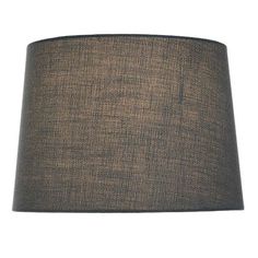 a black lamp shade on a white background