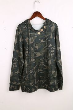 Camo Print Kangaroo Pocket Hoodie Camouflage Drawstring Hood Sweatshirt For Fall, Camouflage Sweatshirt With Drawstring Hood For Fall, Fall Camouflage Sweatshirt With Drawstring Hood, Camouflage Hoodie Sweatshirt For Fall, Hooded Camouflage Sweatshirt For Fall, Fall Camouflage Hooded Sweatshirt, Casual Camouflage Cotton Hoodie, Military Style Long Sleeve Sweatshirt For Fall, Camouflage Cotton Hoodie For Fall