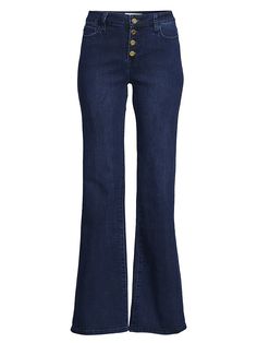 These Wide-Leg Jeans Designed With A Faded Wash And Traditional Five-Pockets Are The Ideal Everyday Addition To Your Wardrobe. Five-Pocket Style Button Placket Faded Wash Wide Legs Cotton, Polyester, Viscose & Elastane Machine Wash Imported Size & Fit Rise, About 9" Inseam, About 33" Leg Opening, About 20" Model Shown Is 5'10" (177cm) Wearing Us Size 4. Womens - W Denim > Saks Off 5th. Etienne Marcel. Color: Indigo. Size: 29 (6-8). High Rise Wide Leg Jeans, Designer Jeans, Wide Legs, Jeans For Sale, Button Placket, Wide Leg Jeans, Leg Jeans, Access Denied, Wide Leg