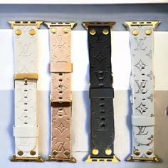 LV Brushed Gold Hardware Vegan Leather Apple Watch Band – Nails + Style Under Wraps Lv Apple Watch Band, Designer Apple Watch Bands, Apple Watch Aesthetic Bands, Insirational Quotes, Gucci Apple Watch Band, Apple Watch Accessories Bands, Cheap Louis Vuitton Bags, Apple Watch Bands Fashion, Apple Watch Wristbands