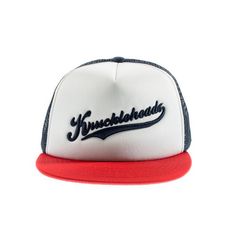 Red and Navy Knuckleheads Trucker Hat