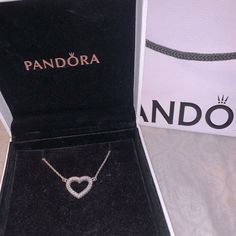 Brand New Open Heart Necklace. Comes With Box And Bag Pandora Heart Necklaces, Pandora Heart Necklace, Pandora Heart, Jewelry Pandora, Open Heart Necklace, Pandora Silver, Open Heart, Pandora Jewelry, Heart Necklace