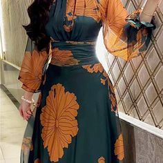 Color True To Photo, Breathable Mesh Sleeves, Flows Perfectly, Comfortable Dresses For A Birthday Party, Cream Outfits For Women, Dresses By Occasions, Birthday Dresses For Women, Summer Elegance, Chiffon Summer Dress, Gaun Fashion, Floral Halter Dress, Chique Outfits