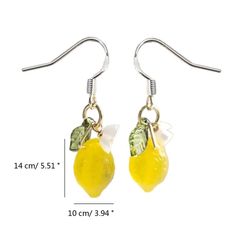 SPECIFICATIONSBrand Name: AngeladyMaterial: RESINHign-concerned Chemical: NoneMetals Type: Iron alloyOrigin: Mainland US(Origin)CN: GuangdongChoice: yessemi_Choice: yes Lemon Theme, Bling Earrings, Fruit Jewelry, Retro Mode, Ear Rings, Resin Earrings, Look Vintage, Fashion Jewelry Earrings, Ear Jewelry