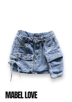 Versatile Cargo Denim Skort Denim Skirt With Pockets, Tomboy Skirt Outfit, Denim Cargo Skirt Outfit, Jean Cargo Skirt, Cargo Denim Skirt, Denim Cargo Skirt, Denim Cargo Shorts, Cute Online Clothing Stores, Jean Skirts