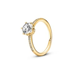 in stock Promise Ring Pandora Gold, Pandora Rings Crown, Simple Promise Rings For Her Gold, Gold Pandora Ring, Promise Rings For Her Gold, Pandora Rings Gold, Pandora Promise Rings, Pretty Promise Rings, Promise Rings Pandora