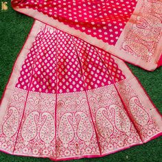 Ruby Pink Katan Silk Handloom Banarasi Kalidar Lehenga Set - Khinkhwab Semi-stitched Jamawar Lehenga For Wedding, Jamawar Lehenga For Wedding With Traditional Drape, Wedding Anarkali Set With Jamawar Fabric, Wedding Semi-stitched Jamawar Lehenga, Wedding Anarkali Set With Jamawar Pallu, Semi-stitched Anarkali Style Jamawar Lehenga, Festive Semi-stitched Jamawar Lehenga, Anarkali Style Semi-stitched Jamawar Lehenga, Navratri Banarasi Silk Anarkali Set With Traditional Drape