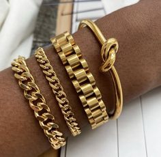 THE TIMEPIECE BRACELET Watch Band Bracelet, 18k Gold Bracelet, Titanium Bracelet, Gold Wrap, Wristband Bracelet, Chunky Bracelets, Gold Bracelets, Band Bracelet, Classic Watches