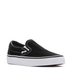 Add a classic skate shoe to your closet with the Vans Classic Slip-On Youth Skate Shoes. These slip-on sneakers feature a low-profile cut and a padded collar to keep you walking comfortably throughout the day. Slip these on for school, the skate park, or for the weekend. Durable canvas upper. Slip-on style with elastic side accents. Padded collar for all-day wearability. Signature rubber waffle outsole. Youth Shoes, Skate Shoe, Skate Park, Vans Classic Slip On, Vans Classic, Skate Shoes, Slip On Sneakers, Mens Bottom, The Weekend