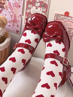 This price is for a pair of mary janes only.   	 		 			Size 			34 			35 			36 			37 			38 			39 			40 		 		 			Foot Length 			22 			22.5 			23 			23.5 			24 			24.5 			25 Bow High Heels, Cute Shoes Heels, Really Cute Outfits, Kawaii Clothes, Pretty Shoes, Dream Shoes, Mode Vintage, Aphrodite, Lolita Fashion