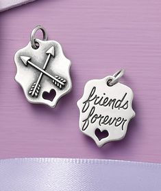 #FriendsForever Charm #JamesAvery Symbolic Nickel-free Jewelry For Friendship, Inspirational Silver Jewelry For Best Friend Gift, Meaningful Sterling Silver Jewelry For Best Friend, Sterling Silver Charms Jewelry For Promise, Engraved Sterling Silver Symbolic Charms, Silver Charms For Friendship On Valentine's Day, Inspirational Silver Jewelry For Friendship, Silver Inspirational Jewelry For Friendship, Silver Meaningful Jewelry For Best Friend