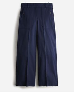 J.Crew: Sydney Wide-leg Pant In Bi-stretch Cotton Blend For Women Bridesmaids Heels, Summer Office Outfits, Outfit Planner, Wardrobe Building, Extra Petite, Halloween Idea, Working In Retail, 2023 Halloween, Office Pants