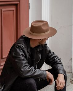 Meet The Lefroy - men's fedora hat in dark brown color.  The Lefroy hat has a tall teardrop-shaped crown with a wide, stiff brim. It comes with a tonal brown suede leather band. Like any other Reverie wool felt hat for men, The Lefroy features an adjustable inner strap. It allows you to reduce the size of the hat by another 2 cm. Details: - Men's wool fedora hat - 100% Australian wool - adjustable inner strap to fit your head size - removable hat band - flat brim - 8 cm - fedora crown height - 1 Men’s Fedora, Mens Fedora Hat, Brown Fedora, Mens Fedora, Wool Fedora Hat, Wool Fedora, Hat Summer, Hat For Men, Dark Brown Color