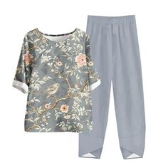 Hello, Welcome to mnevn Women Clothes Store!  Product Information Product Name Linen Pant Suits for Women Dressy Age: Adult Materials: Cotton, Linen Pattern Type: Solid Color Collar Type: Crew Neck Sleeve Length: Short/Long Sleeve/ Sleeveless Size: S, M, L, XL, 2XL, 3XL,4XL, 5XL Weight: Short Sleeve Set: 0.38kg/ Long Sleeve Set:0.42kg/ Tank Set0.3kg Season: Spring, Summer Package Content:1 x Linen Outfits for Women 2 Piece Sets Warm Tips: 1. There maybe 0.3-0.8 inch deviation in different sizes, locations and stretch of fabrics. Size chart is for reference only, there may be a little difference with what you get. 2. Color may be lighter or darker due to the different PC display. 3. Any question or problem?! Do not hesitate to contact us! We wish you a super pleasant shopping experience! Co Linen Outfits For Women, 90s Attire, Teacher Pants, Sweatsuits For Women, Clothes For Women Over 60, Travel Outfits For Women, Linen Pants Suit, Linen Outfits, Pant Suits For Women