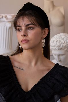 Completely handcrafted in our New York studio, the Fleurette Tassel Earrings are composed of genuine freshwater pearl fleurettes and dainty chain tassels. Ear wires: cz post Materials: 14k Gold Filled or Sterling Silver Measures approx. 4 1/4" in length Handmade in New York Arrives in a keepsake clutch and box New York Studio, Dainty Chain, Tassel Earrings, New Yorker, Ear Wires, Freshwater Pearls, Gold Filled, Tassels, New York