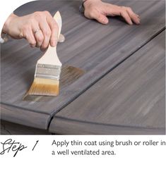 Our brush on Gel Stain and Topcoat is a one step finish, excellent for surfaces in rough shape to hide imperfections with minimal prep work required. Add colour and protection in one step. Available in a 1 Quart size, this is great for most medium sized projects. This product is ideal for over all types of surfaces, scratched, uneven, unstable due to chipping as with milk-painted surfaces, melamine, laminate, pre-painted or stained wood surfaces. It’s so versatile!Greystone – Lightly pigmented, Redo Kitchen, Redo Kitchen Cabinets, Weathered Grey Stain, Painting Wood Furniture, Oval Brush, Furniture Wax, Painting Wood, Paint Stains, Grey Stain