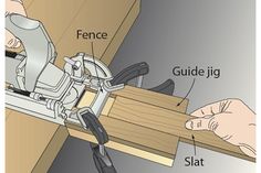 a piece of wood being cut into pieces with a planer on top of it