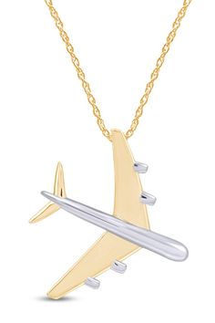 PRICES MAY VARY. Adds A Touch Of Nature-Inspired Beauty To Your Look 14k Yellow Gold Over Sterling Silver Two Tone Airplane Pendant Necklace Makes a Standout Addition to Your Collection This Pendant suspends along an 18.0-inch Rope chain that secures with a spring-ring clasp. Unique style & intricate workmanship make these pendant a true masterpiece. This pendant can be worn on any special occasion. Perfect gift idea for Christmas, party, wedding, engagement, anniversaries, graduations, birthday Airplane Pendant, Idea For Christmas, Gold Plated Silver, Rope Chain, Spring Rings, Party Wedding, Nature Inspired, Womens Jewelry Necklace, Christmas Party