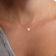 14k Gold Diamond Flower Necklace, Natural Diamonds and Solid Gold, Diamond Charm Necklace, Dainty Diamond Flower Pendant, Mother Day Gift Gold Specification: 🔸 Gold: Solid Gold 🔸 Gold Color: Available in White, Yellow, or Rose Gold 🔸 Gold Karat: 10k, 14k, 18k Diamond Specification: 💎 Carat: 0.320  CTW (approx.) 💎 Clarity: VS/SI 💎 Color: Flawless F/G Color 💎 Cut: EXCELLENT Cut 💎 Type: Real/Natural Diamond (Not Enhanced) Why Choose us: 💎Because DiamondNest  pieces are handmade by experienced Artist from diamond city (surat). 90% of all diamond cutting and polishing on the planet takes place in Surat. 💎 We use only top-grade, full-cut diamonds of FG Color VS-SI Clarity for maximum sparkle. Stones are hand-set by the incredible family member of our shop for insurmountable quality. 📜 Delicate Diamond Flower Jewelry, Fine Jewelry White Flower Necklace, White Flower Fine Jewelry Necklace, Delicate Flower-shaped Diamond Jewelry, Delicate Flower Shaped Diamond Jewelry, White Flower Shaped Fine Jewelry Necklace, Delicate Flower Necklace For Anniversary, White Fine Jewelry Necklaces With Flower Charm, 14k Gold Flower Charm Necklace