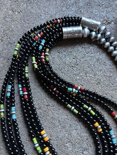 Black Bohemian Hand-strung Beads, Black Hand-strung Bohemian Beads, Black Onyx Gemstone Beads, Hand-strung Black Bohemian Beads, Handmade Black Onyx Beads, Bohemian Black Multi-strand Beads, Handmade Black Onyx Beaded Necklaces, Black Bohemian Multi-strand Beads, Black Multi-strand Hand-strung Jewelry