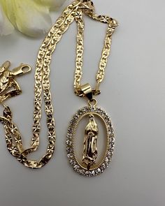 22" Chain with Pedant  Will not change color or damage skin  Gold Plated Luxury Gold Cross Necklace Gift, Mexican Gold Jewelry, Necklaces Mexican, Quinceanera Necklace, Ninja Mask, Quinceañera Ideas, Expensive Jewelry Luxury, Mexican Jewelry, Jewelry Accessories Ideas