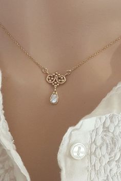 Dainty 14k Gold Necklace #bridlenecklace #pearlependant #14kbridlenecklace #goldandpearle #boho #bridalnecklace Elegant 14k Gold Chain Necklace For Wedding, Elegant Everyday 14k Gold Necklace, Elegant Rose Gold Filigree Necklace, 14k Gold Necklace With Pearl Pendant For Wedding, Silver-colored Gold Chain Necklace For Wedding, Elegant 14k Rose Gold Chain Necklace, Delicate 14k Gold Necklaces With Delicate Chain, Elegant Gold Plated Chain Necklace For Wedding, Elegant Gold Pendant Bridal Necklace