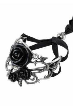 Valentine's Day Gifts Adjustable Black Gothic Jewelry, Black Metal Gothic Bracelets, Gothic Adjustable Bracelet, Adjustable Gothic Bracelet, Adjustable Gothic Metal Bracelets, Black Rose Design Party Jewelry, Elegant Black Jewelry With Rose Design, Black Gothic Bracelet, Valentine's Day Aesthetic