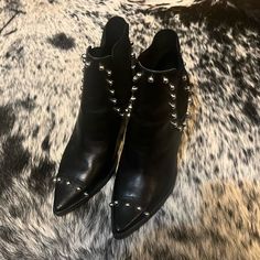 Nine West Studded Black Booties. Size 9.5m In Women’s. Never Worn By Me But Reposhing. They Never Fit Me Well Unfortunately. I Love These Boots. Studded Boots, Nine West Shoes, Black Booties, Nine West, Bootie Boots, Ankle Boots, Women Shoes, Boots, Women Shopping