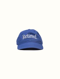 Retired Hat | Cotton Baseball Cap | Duvin Design Co. Creative Department Hat, Men’s Trucker Hat Outfit, Hat Merchandising Ideas, Cool Baseball Hats, Cool Caps Hat, Merch Hats, Hats Classy, Hat Design Ideas, Trucker Hat Aesthetic