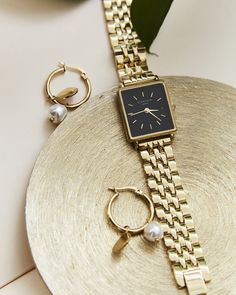 The Boxy XS: This collection features our favorite square silhouette, scaled down to a smaller size. Channeling a slightly retro aesthetic, the result is equal parts chic, bold and effortlessly elegant. Wrist Watches For Women, Embossed Jewelry, Patina Earrings, Types Of Jewelry, Watches Women, Cz Pendant, Classy Jewelry, Moon Earrings, Retro Aesthetic