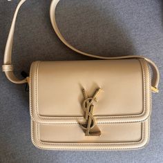 100% Authentic Saint Laurent Logo Solferino Bag. Come With Authentic Card And Dust Bag. Never Worn. Personally Purchased From Store . Ysl Bag Solferino, Ysl Beige Bag, Ysl Solferino Bag, Bags Ysl, Saint Laurent Logo, Ysl Saint Laurent, Saint Laurent Bags, Tan Brown, Ysl Bag