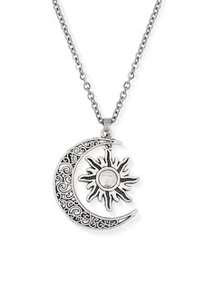 PRICES MAY VARY. GOTHIC BOHO SUN AND MOON NECKLACE: The Sun and Moon represent the duality of nature, with the sun symbolizing masculine energy and the moon symbolizing feminine energy. The sun represents light, warmth, and life, while the moon represents darkness, intuition, and mystery. Together, they represent balance and harmony, making this necklace a perfect choice for those seeking balance in their lives. MATERIALS:Meticulously crafted from high-quality stainless steel for chain and zinc Boho Sun And Moon, Moon Necklaces, Sun And Moon Necklace, Necklace Sun, Gothic Boho, Necklace Moon, Crystal Moon, Boho Sun, Necklace Gothic