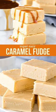 caramel fudge is an easy dessert that's ready in under 30 minutes