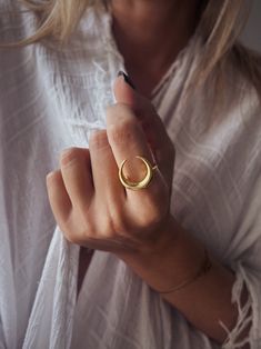 This ring is a piece from Keras collection.Sculptured and casted in solid sterling silver 925 and then double gold plated with 22k gold.Very nice and important weight. The crescent is 20mm (0.787 inch)  All of my jewelry is handmade please allow for small variances from piece to piece ,as this is a feature of owning one of a kind original handmade jewelry.  Feel free to ask me for personal orders . -22k gold platted Sterling silver 925 You may also like on bright silver  https://www.etsy.com/lis Celestial Gold Crescent Rings, Celestial Crescent Gold Rings, Mystical Crescent Rings With Moon Charm, Mystical Crescent Moon Charm Rings, Gold Celestial Moon Ring, Elegant Crescent Moon Charm Rings, Mystical Moon Phase Promise Ring, Yellow Gold Moon Phase Ring Jewelry, Gold Celestial Ring With Moon Phase