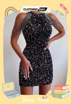 Women's Fringe Dress Pink Black Sequin Dress Party Dress Sparkly Dress Homecoming Dress Bodycon Mini Dress Black Sleeveless Tassel Beads Spring Crew Neck Hot Elegant \/ Sparkly Dress Homecoming, Homecoming Dresses Bodycon, Sequin Dress Party, Dress Homecoming, Mini Dress Black, Black Sequin Dress, Hollywood Star, Sparkly Dress, Fringe Dress