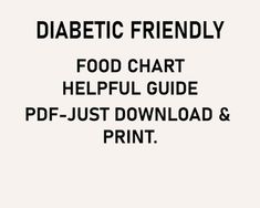 Diabetic Food Chart, Diabetic Meal Plan, Pre Diabetes Diet, Nutrition List, Poster, Grocery List, Health Guide, Shopping List, Diet Tips - Etsy Food Chart, Food Charts, Health Guide, Diet Nutrition, Grocery List, Grocery Lists, Diet Tips