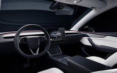 2025, Tesla Model Y, inside view, interior, front panel, new Model Y, electric cars, American cars, Tesla