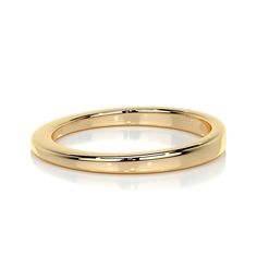 A plain Classic Wedding Band with a knife-edge design. Yellow Gold Solitaire, Paper Ring, Classic Wedding Band, Low Tech, Gold Box, Special Jewelry, Ring Sizer, Classic Wedding, Rings Simple