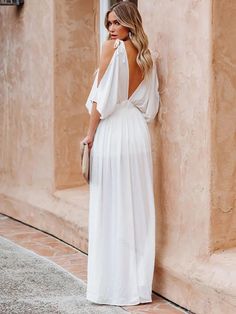 Boho Summer Chiffon V-Neck Tunic Dress – Sunset and Swim Breezy V-neck Maxi Dress For Beach Season, V-neck Maxi Dress For Beach Cover-up In Summer, Flowy V-neck Breezy Maxi Dress, Casual Chiffon Maxi Dress Beach Cover-up, Chic V-neck Beach Maxi Dress, White Flowy V-neck Maxi Dress, Summer Beach V-neck Chiffon Dress, Breezy V-neck Maxi Dress For Brunch, White V-neck Chiffon Summer Dress