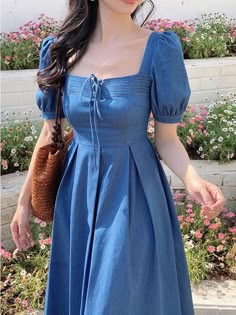 Dear customer, welcome to our shop. Note: The size of the product is measured by hand, and the presence of an error of 1-3cm belongs to the normal range and is not used as a standard for return Size Information Size S Shoulder:35cm Length:104cm Bust:82cm Waist:68cm Sleeve:55cm Size M Shoulder:36cm Length:105cm Bust:86cm Waist:72cm Sleeve:56cm Size L Shoulder:37cm Length:106cm Bust:90cm Waist:76cm Sleeve:57cm Size XL Shoulder:38cm Length:107cm Bust:94cm Waist:80cm Sleeve:58cm Suggestion: Choose t Y2k Summer Dress With Short Sleeves, Fitted Blue Y2k Dress, Blue Y2k Summer Dress, Y2k Blue Mini Length Dress, Blue Y2k Style Mini Dress, Fairy Dress Women, Korean Fashion Chic, Blue Dress Women, Chic Party