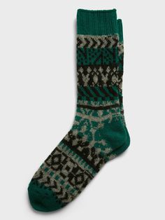 A soft sock in a breathable wool-blend with rib-knit openings and angled toe seams for a better, more comfortable fit.  Fits men's shoe sizes 8-12. Wool Socks Men, Funky Socks, Socks Men, Soft Sock, Men's Shoe, Wool Socks, Pocket Squares, Accessories Fashion, Boot Socks