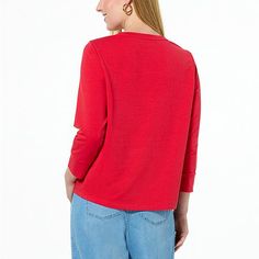 G by Giuliana Americana French Terry Knit Top The ultimate salute to summertime style, this Americana-inspired top from Diane Gilman brings patriotic vibes to every BBQ, vacation spot, and long-weekend summer celebration. Knit Tops For Vacation In Fall, Knit Long Sleeve Tops For Vacation, Red Knit Tops With Relaxed Fit, Red Relaxed Fit Knit Top, Casual Red Knit Top, Cotton Knit Top For Vacation In Fall, Fall Vacation Cotton Knit Top, Cotton Knit Top For Fall Vacation, Knit Tops With Crew Neck For Day Out