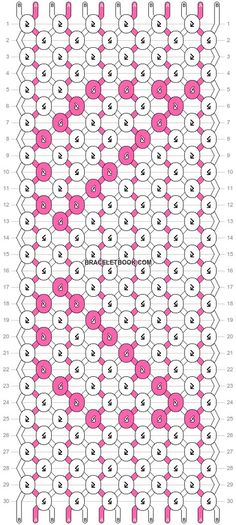 an image of a pattern with pink and white circles on it, as well as the number