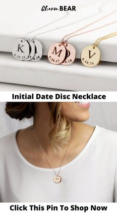 Your kids mean everything to you, so keep them close to heart with our gold plated Initial Date Disc Necklace that can be personalised with up to 4 discs - each one with a different letter & date. The perfect for your mum, grandma or partner. Click this pin to personalise yours today. Adjustable Initials Necklace For Valentine's Day, Monogram Jewelry For Personalized Valentine's Day Gift, Monogram Jewelry For Valentine's Day Personalized Gift, Valentine's Day Adjustable Initials Necklace, Personalized Necklace With Initial Pendant For Birthday, Monogram Charm Necklace For Mother's Day Anniversary, Monogram Charm Necklaces For Anniversary And Mother's Day, Initial Round Pendant Necklace For Mother's Day Anniversary, Monogram Charm Necklace For Anniversary On Mother's Day