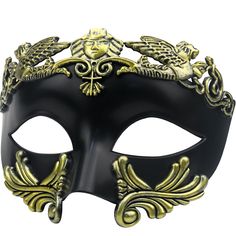 PRICES MAY VARY. Eye catching design: this men's masquerade mask uses a classic retro style design to make it look unique, classical, and mysterious. The vintage Roman warrior shape will impress your guests and become the center of the Mardi Gras. Size: 17.5 x 13.5cm / 6.8 x 5.3 inches (W x H); One size fits most for man. sturdy and lightweight for comfy long-time wearing at a weight of 60g. Material: The masquerade mask for men is made of high-quality ABS plastic with an elastic band design to Themed Masquerade Mask For Carnival Cosplay, Fantasy Masks For Cosplay Carnival, Halloween Theater Mask, Masquerade Eye Mask For Cosplay Events, Cosplay Events Masquerade Eye Mask, Cosplay Events Eye Mask For Masquerade Costume, Carnival Cosplay Eye Mask, Halloween Masquerade Full Face Costume Accessories, Full Face Fantasy Masquerade Mask For Costume Party