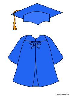 a blue graduation gown and cap