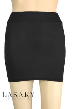 Lasaky - Versatile Stretchable Pencil Skirt: A Stylish Essential with Assorted Shade Options and Size Range. Black Non-stretch Mini Skirt, Black High Waist Non-stretch Skort, Non-stretch High Waist Black Mini Skirt, Black Non-stretch High Waist Mini Skirt, Black High Waist Non-stretch Mini Skirt, Solid Color Short Skirt For Night Out, Black Non-stretch Skort, Black Non-stretch Mini Skirt For Summer, Non-stretch Black Mini Skort