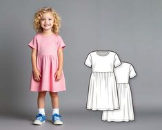 WHOLE SHOP Sewing Bundle: https://www.etsy.com/de-en/listing/1733343806/sewing-bundle-pdf-kids-sewing-patterns?ref=listings_manager_table ------------------------------------------ 👕 Sew a sweet and stylish dress for girls with this T-Shirt Dress Sewing Pattern. Featuring a gathered waistline, tiered design, and knee-length cut, this dress is perfect for toddlers and kids. The pattern includes short sleeves and is ideal for creating casual or special occasion outfits. With beginner-friendly instructions, this downloadable and printable PDF makes sewing easy and enjoyable for all skill levels. 📐 SIZES INCLUDED: 1-1,5 Y - 86 cm 1,5-2 Y - 92 cm 2-3 Y - 98 cm 3-4 Y - 104 cm 4-5 Y - 110 cm 5-6 Y - 116 cm 6-7 Y - 122 cm 7-8 Y - 128 cm 8-9 Y - 134 cm 9-10 Y - 140 cm ✂️ FABRIC SUGGESTIONS: Light Toddler Dress Pattern Free, Toddler Dress Pattern, Shirt Dress Diy, Toddler Dress Patterns, Dress Sew, Diy Beginner, Sewing Easy, Dress Patterns Free, Sewing Patterns For Kids